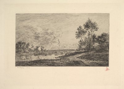 Seinen ved Port Maurin, 1870. af Charles Francois Daubigny