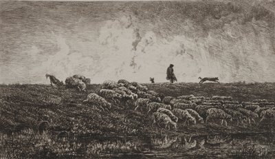 The Shower, ca. 1851. af Charles Francois Daubigny