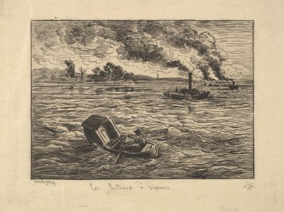 Dampbådene, 1861. af Charles Francois Daubigny