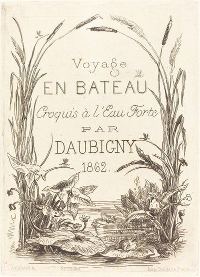 Titelside for "Bådtur" af Charles Francois Daubigny