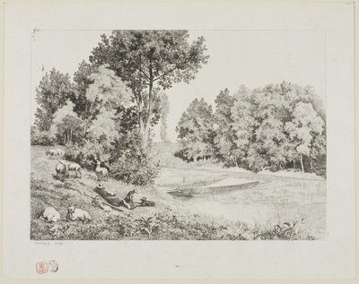 Udsigt taget ved Bas-Meudon af Charles Francois Daubigny