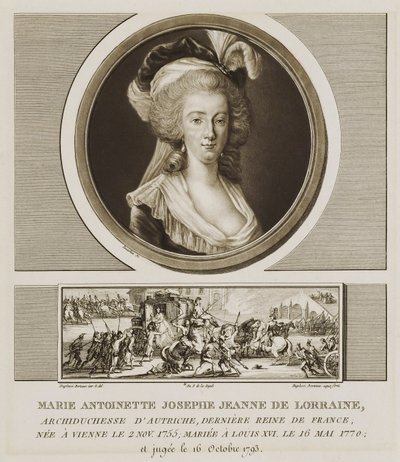 Marie Antoinette Josephe Jean de Lorraine af Charles Francois Gabriel Levachez