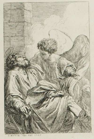 Sankt Josefs vision i Egypten af Charles Francois Hutin