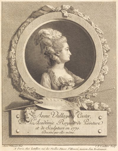 Anne Vallayer-Coster af Charles Francois Le Tellier after Anne Vallayer Coster