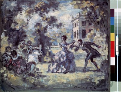 ""Scene galante"" (Amorøs scene) Maleri af Charles Guerin (1875-1939) omkring 1908 Sankt Petersborg, Eremitagemuseet DR af Charles Francois Prosper Guerin
