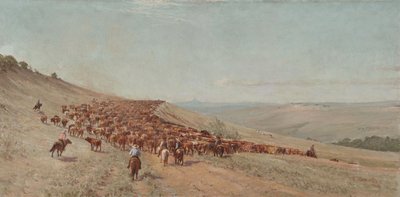 Driving the Herd, 1904dani af Charles Franklin Reaugh