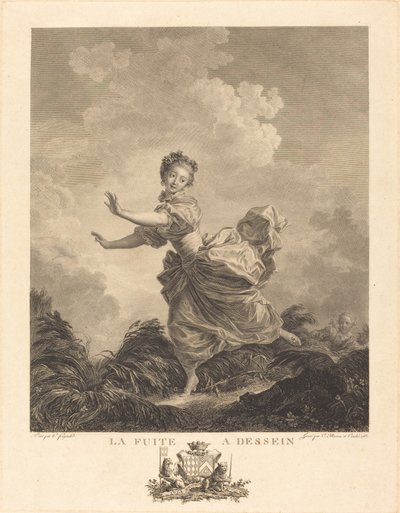 Lækker med vilje af Charles François Adrien Macret and Jacques Couché after Jean Honoré Fragonard