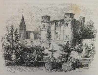Gaillon-slottet i ruiner af Charles Francois Daubigny