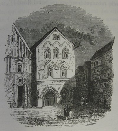 Tempelriddernes hus i Louviers. Daubigny  John Quartley. af Charles Francois Daubigny
