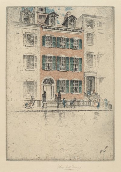 Ericssons hus, Beach Street, 1908. af Charles Frederick William Mielatz