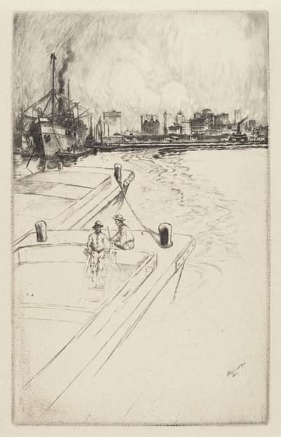 New York fra havnen, 1905. af Charles Frederick William Mielatz
