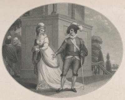 Beatrice og Benedick Shakespeare, Much Ado About Nothing, Act 4, Scene 1, Au..., 12. august 1784. af Charles Gauthier Playter