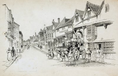 High Street, Canterbury, Kent af Charles George Harper