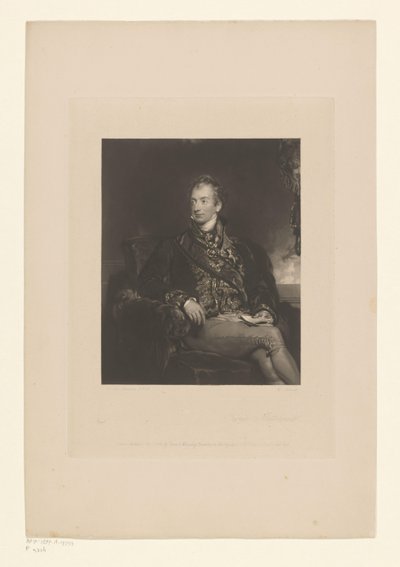 Portræt af Klemens af Metternich Prins Metternich (titel på objekt) af Charles George Lewis