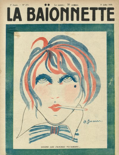 Forsiden af avisen "La Baionnette" af 31. juli af Charles Gesmar