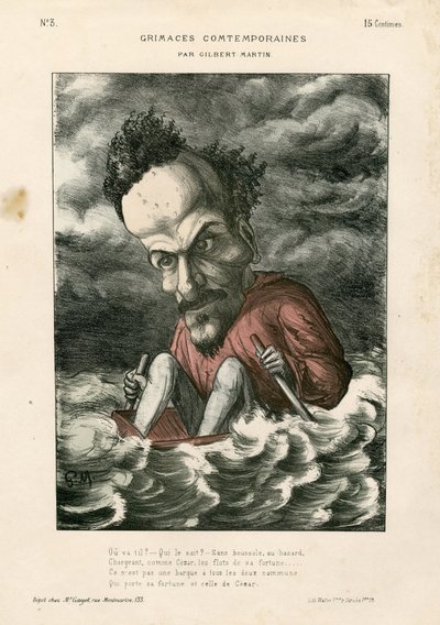 Contemporary Grimases - Illustration af Charles Gilbert-Martin (1839-1905): Rochefort Henri (1831-1913) - Hav af Charles Gilbert Martin