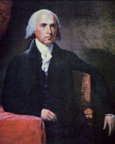 James Madison (1751-1836) (farve litho) af Charles Gilbert Stuart