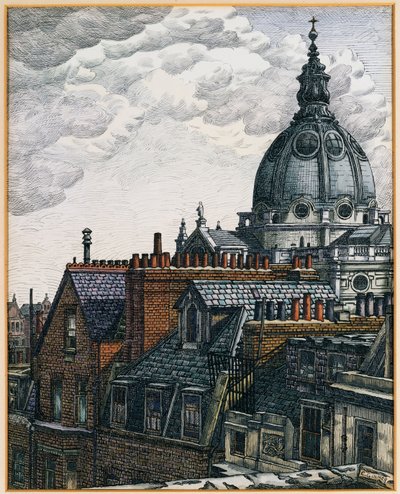 The Dome, Brompton Oratory af Charles Ginner