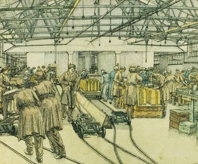 Fyldningsfabrikken, Hereford af Charles Ginner