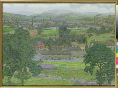 Yeadon Church, nær Leeds af Charles Ginner