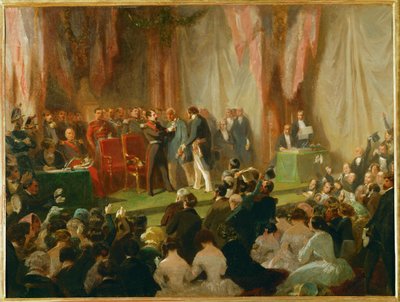 Louis Napoleon Bonaparte, prins præsident og senere kejser III ... (olie på lærred) af Charles Giraud