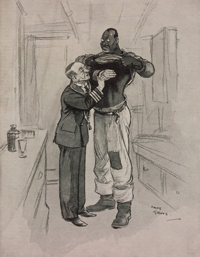 Den sorte pest, en hypokonder, tegneserie af Chas Grave (1886-1944) fra The Tatler, nr. 1415, 8. august af Charles Grave