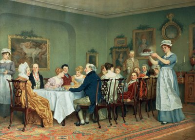 Julen kommer kun én gang om året!, fra Pears Christmas Annual 1896 (farvelitografi) af Charles Green