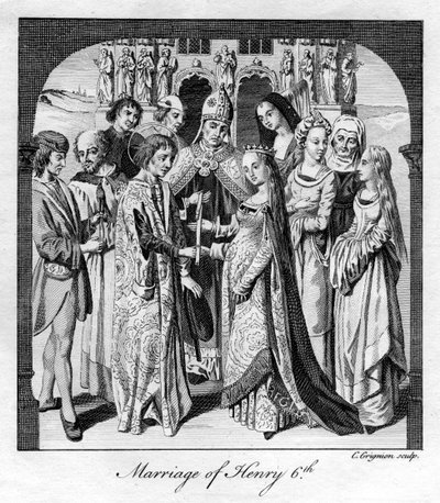 Ægteskab med Henrik VI, 1445, 1700-tallet. af Charles Grignion