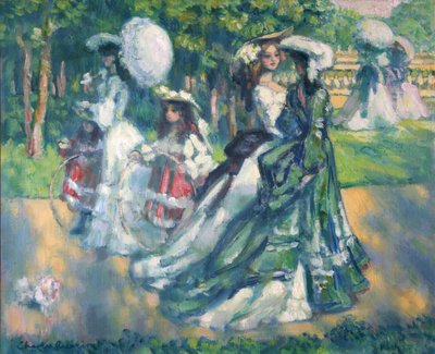 The Walk in Park, 1902 af Charles Guerin