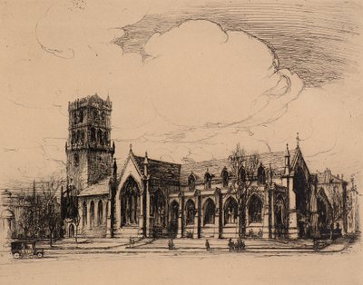 City Churches, Dundee (radering) af Charles Gustav Louis Phillips