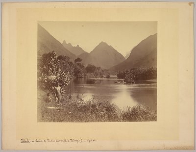 Tahiti. Taubira -floden (Taïarapu -halvøen). af Charles Gustave Spitz