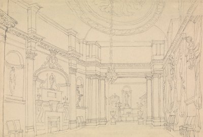 Hall, Easton Neston, Northants af Charles Hamilton Smith
