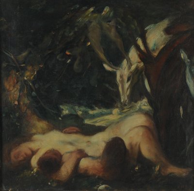 Studie til Den sovende trænymfe, 1903-06 af Charles Haslewood Shannon