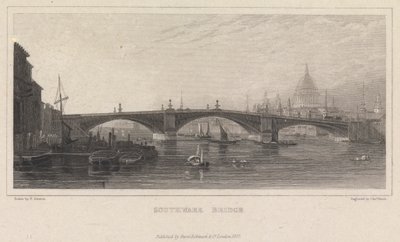 Southwark Bridge af Charles Heath