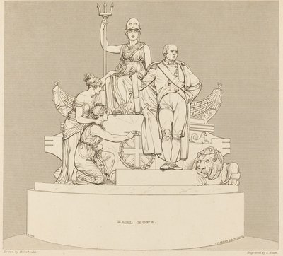Monument til Earl Howe af Charles Heath after Henry Corbould after John Flaxman