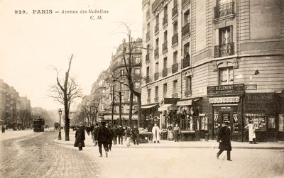 Postkort / Avenue des Gobelins / Paris / Seine / Ile de France / Frankrig af Augustus Kollner