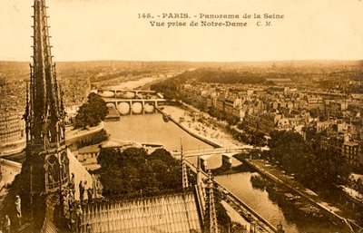 Postkort / Seine fra Notre Dame / Paris / Seine / Ile de France / Frankrig af Augustus Kollner
