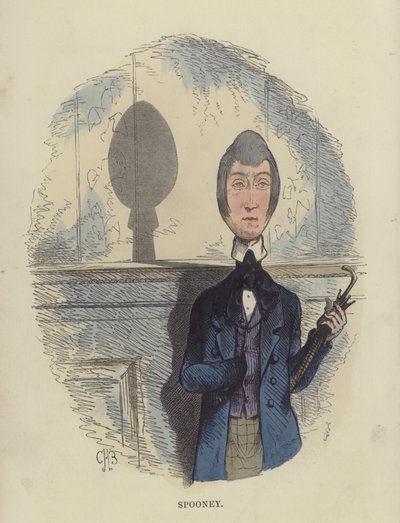 Spoony (farvet gravering) af Charles Henry Bennett