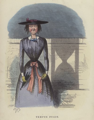 Tempus Fugit (farvet gravering) af Charles Henry Bennett