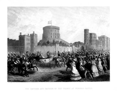 Kejseren og franskmændenes kejserinde ved Windsor Castle, 1855, 1875. af Charles Henry Jeens