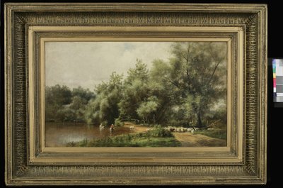 Fårevask på Long Island, 1874 af Charles Henry Miller