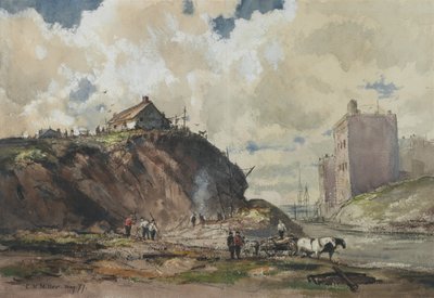 The Way the City is Built, 1877 (wc på papir) af Charles Henry Miller