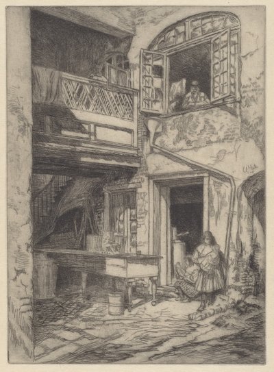 En gammel gårdhave (New Orleans) af Charles Henry White