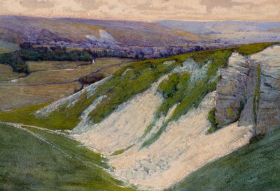 The Chalk Pit, Sussex (akvarel) af Charles Herbert Rogers