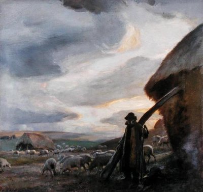 The Evening Hour, ca. 1905 (olie på lærred) af Charles Hodge Mackie
