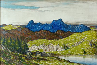 Langdale Pikes, 1917 af Charles John Holmes
