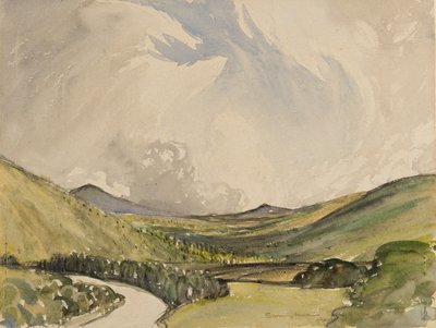 Stormy Morning, Graystoke, Cumbria (wc på papir) af Charles John Holmes