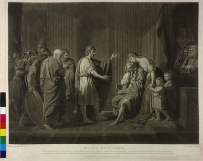 Kongen af Sparta Leonidas II af Charles Howard Hodges