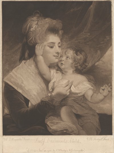 Lady Dashwood & Child af Charles Howard Hodges