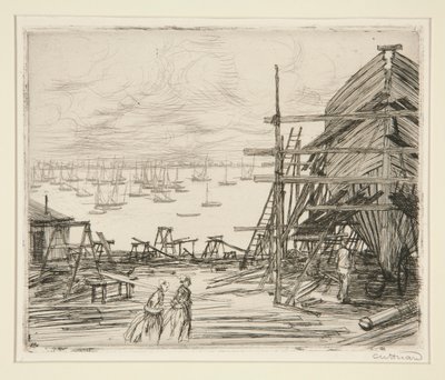 Byggeplads i Cancale af Charles Huard